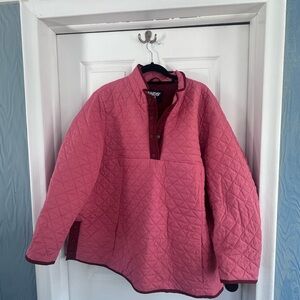 Lands' End pink and red Quilted Jacket
